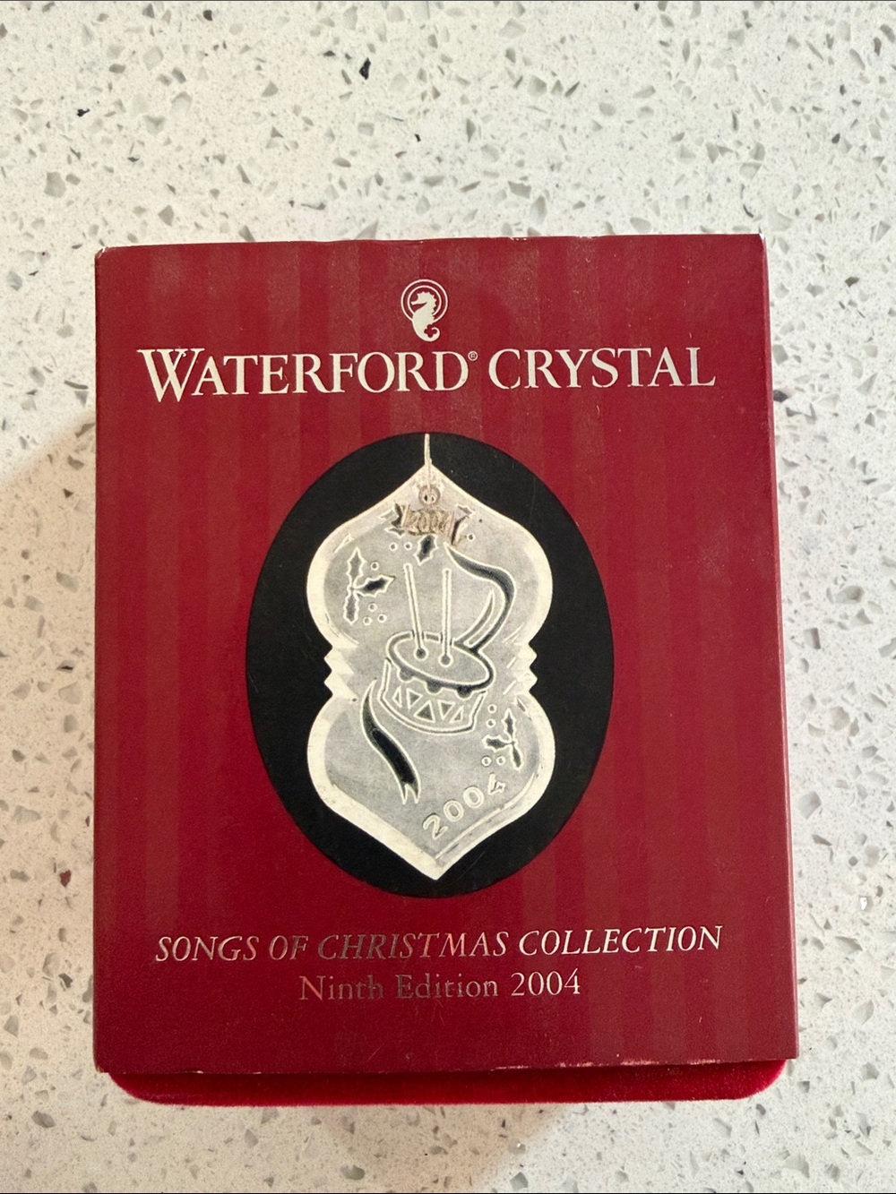 Waterford Crystal Red and Silver Holiday Ornament Box